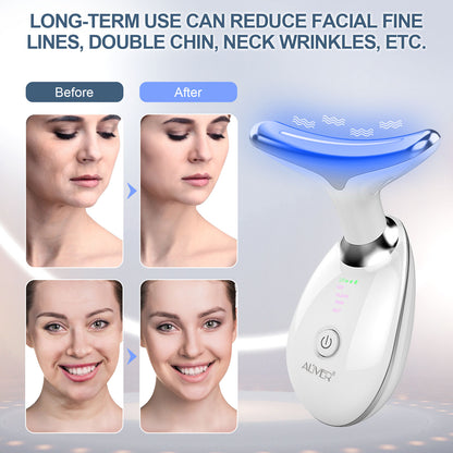 Aliver Neck Face Beauty Device, Skin Care Facial Massager, 3 in 1 Portable Face Massager for Skin Care, Face Sculpting Tool，Mother&