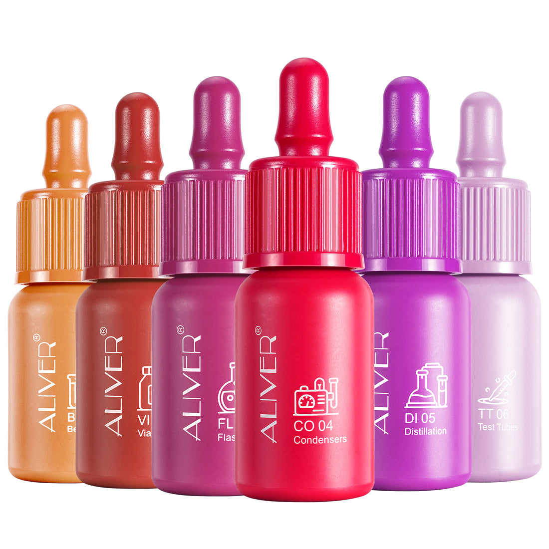 Aliver Drip Lip Stains Set (6 Shades)