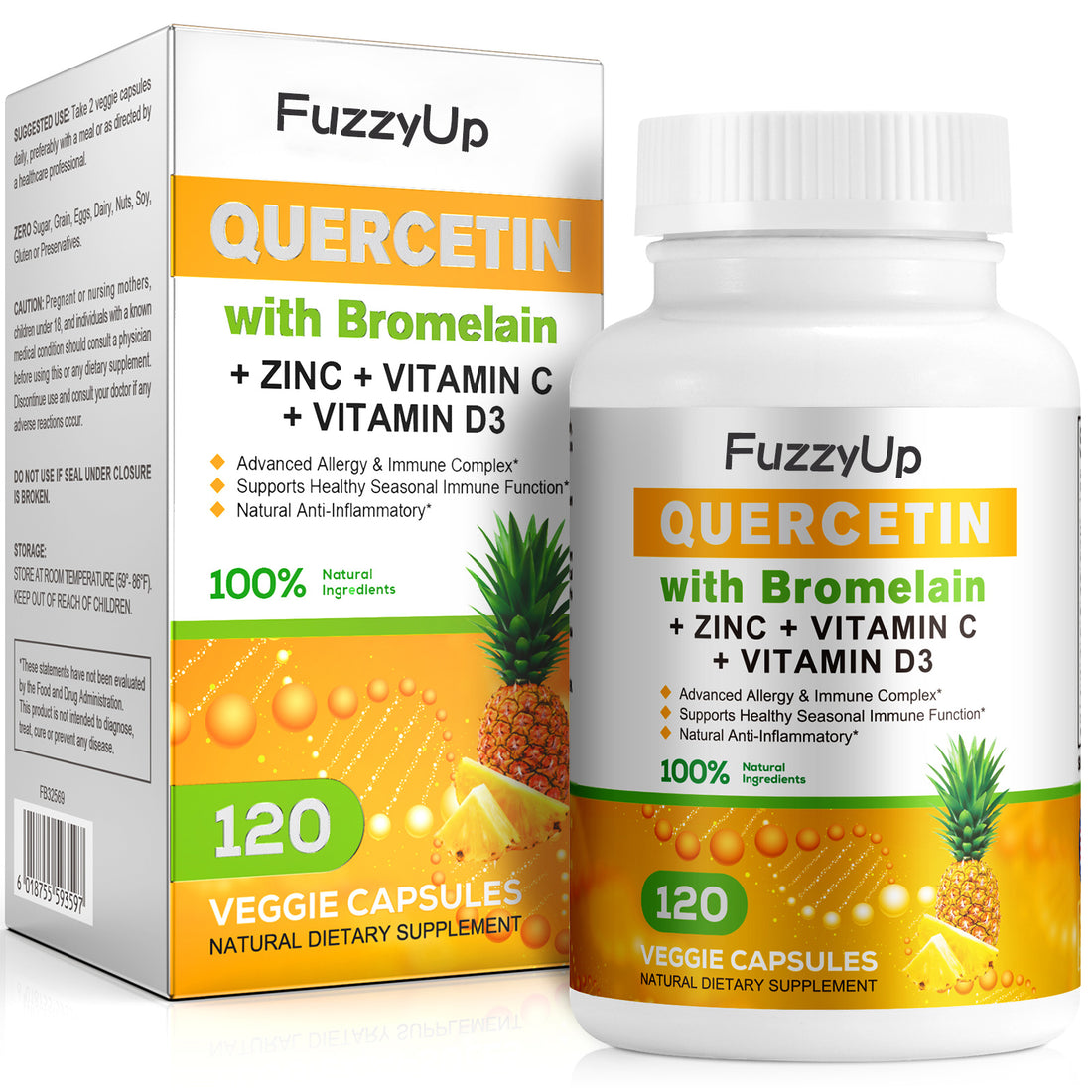 FuzzyUp Quercetin With Bromelain