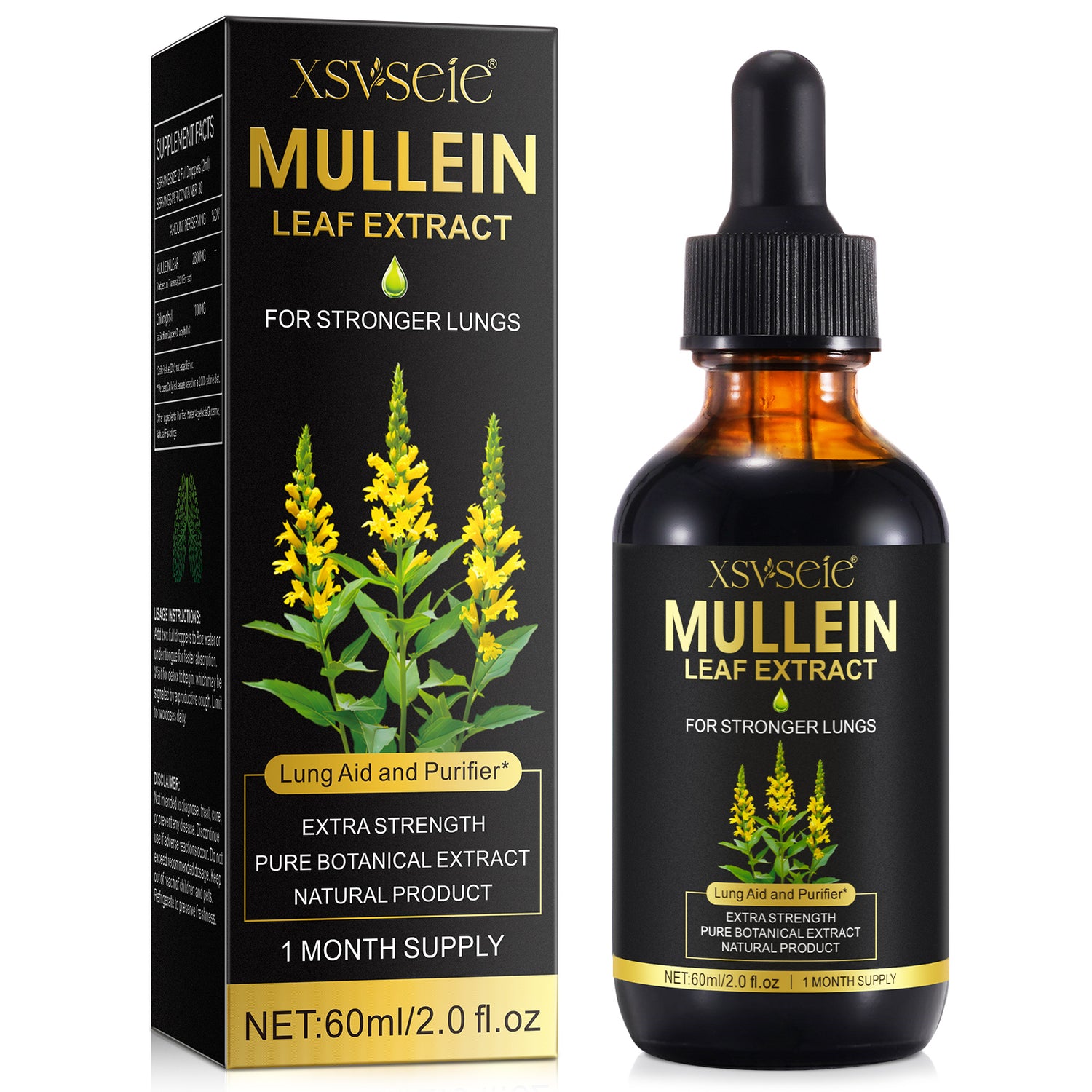 Xsvseie MULLEIN LEAF EXTRACT FOR STRONGERLUNGS