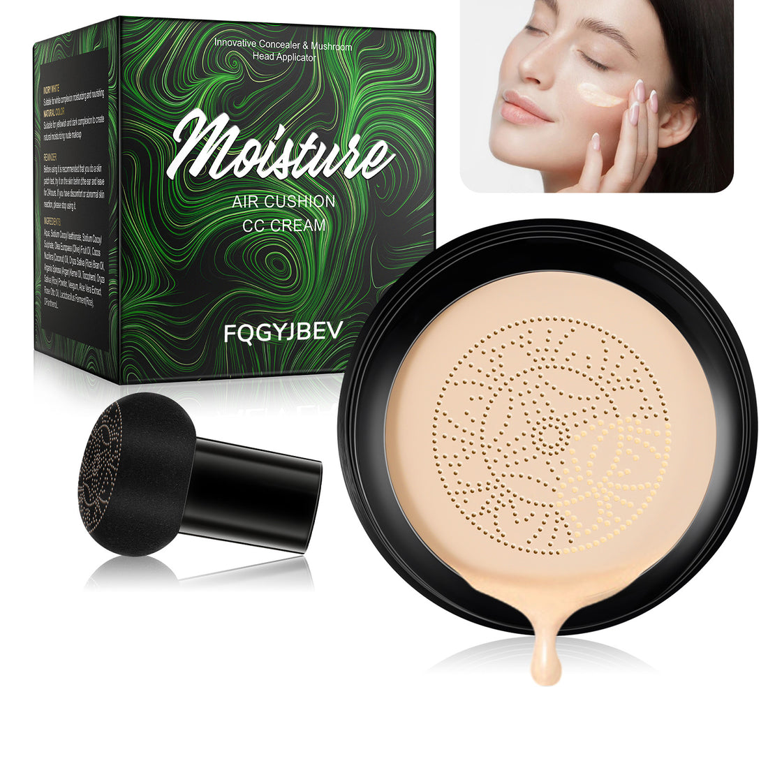 FQGYJBEV Mushroom Head Air Cushion CC Cream, BB Cream Foundation