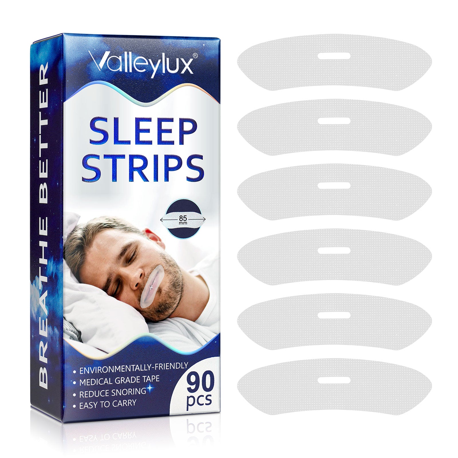 90 Pcs Mouth Tape by SEFUDUN - Advanced Anti Snoring Devices Gentle Sleep Strips