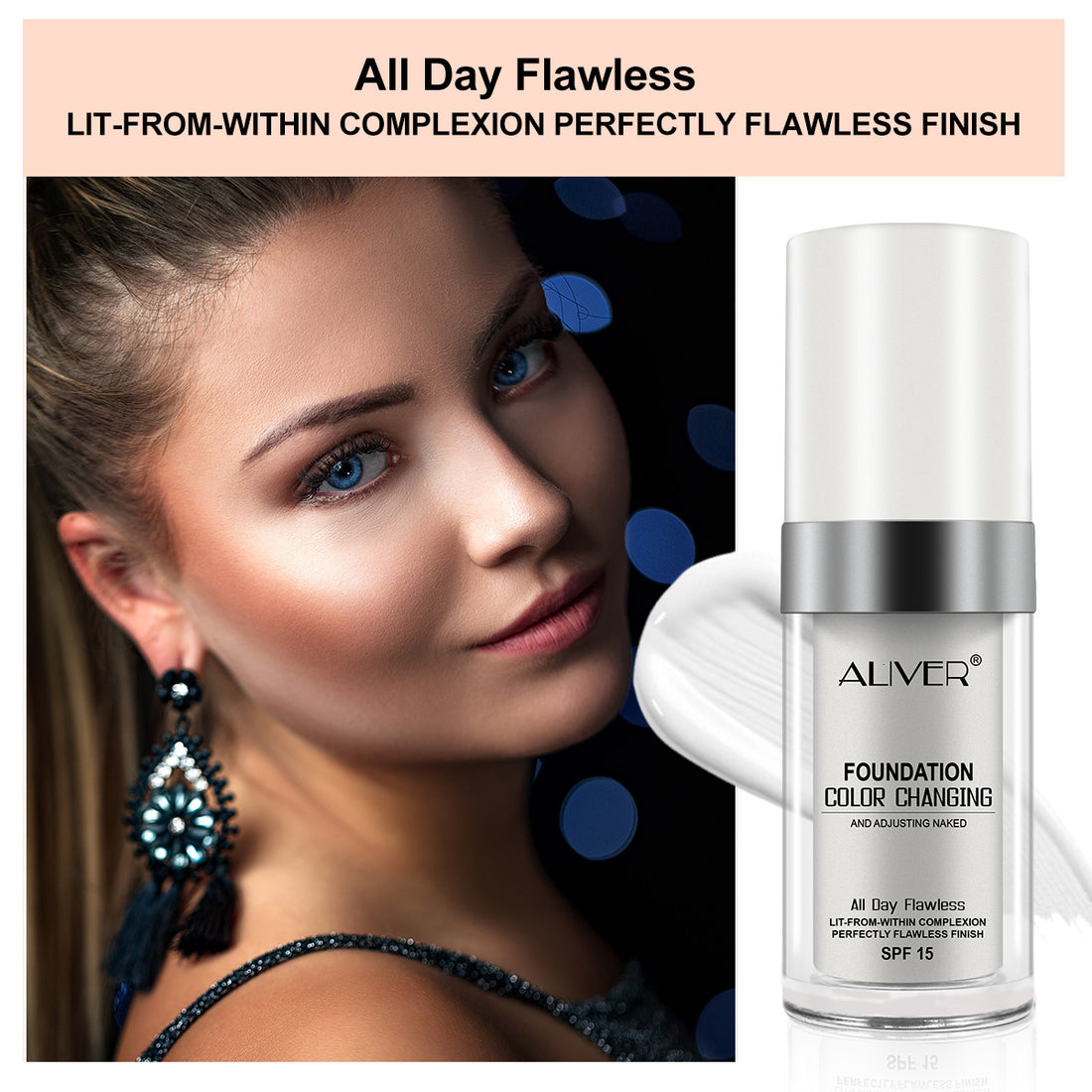 Aliver Flawless Colour Changing Foundation Concealer Cover Cream Sets