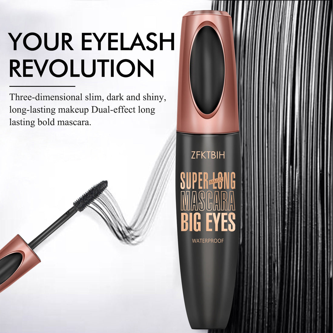 ZFKTBIH SUPER LONG MAGIC MASCARA BIG EYES WATERPROOF