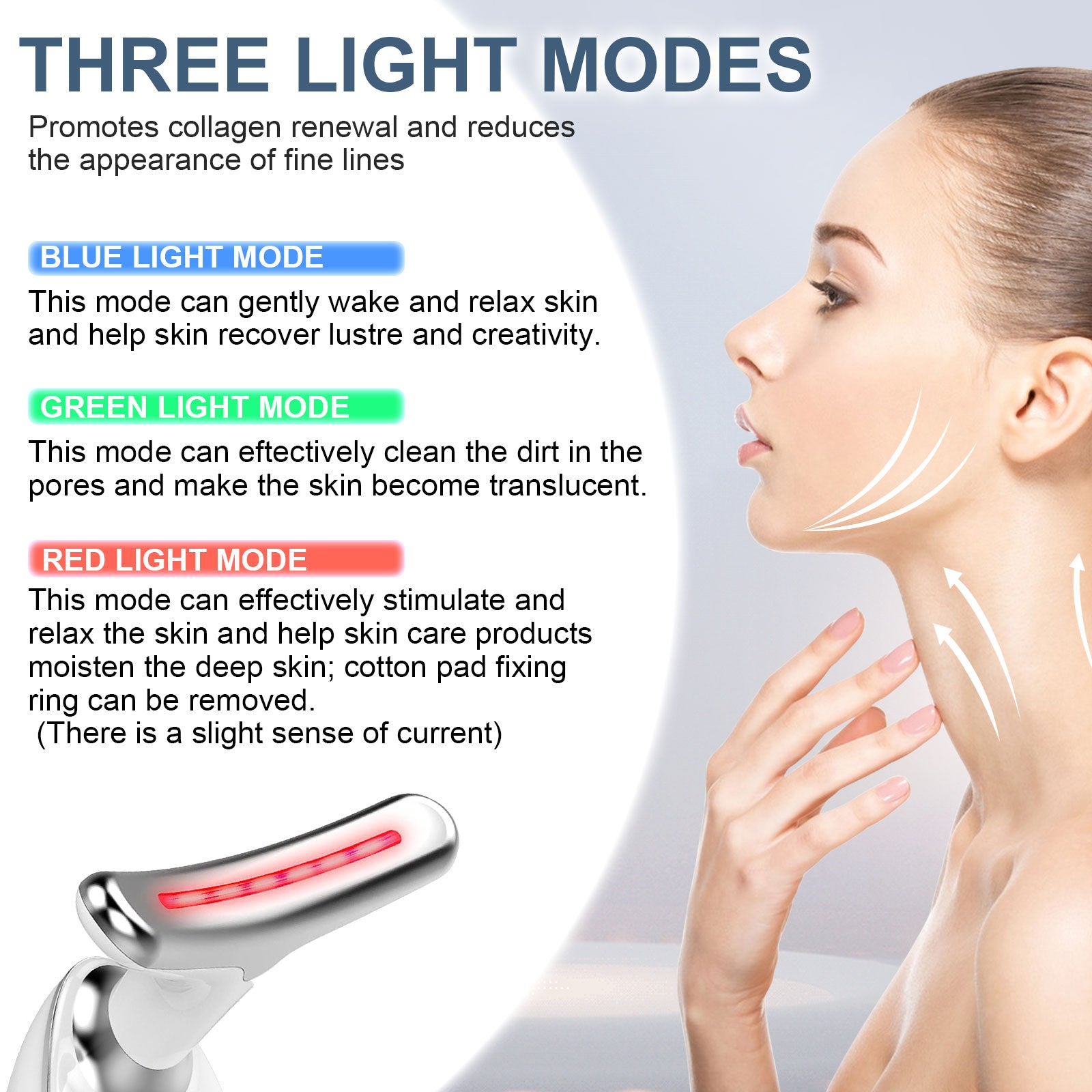 Aliver Neck Face Beauty Device, Skin Care Facial Massager, 3 in 1 Portable Face Massager for Skin Care, Face Sculpting Tool，Mother&