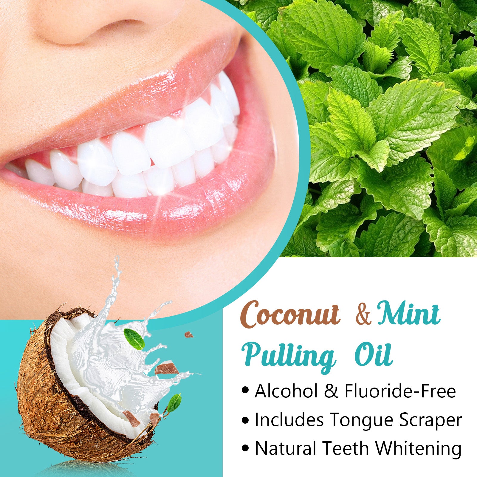 pewwqie Coconut &amp; Mint AYURVEDIC PULLING OIL