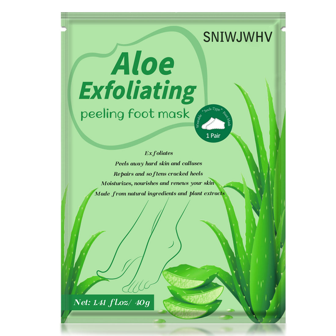 SNIWJWHV Aloe Exfoliating peeling foot mask