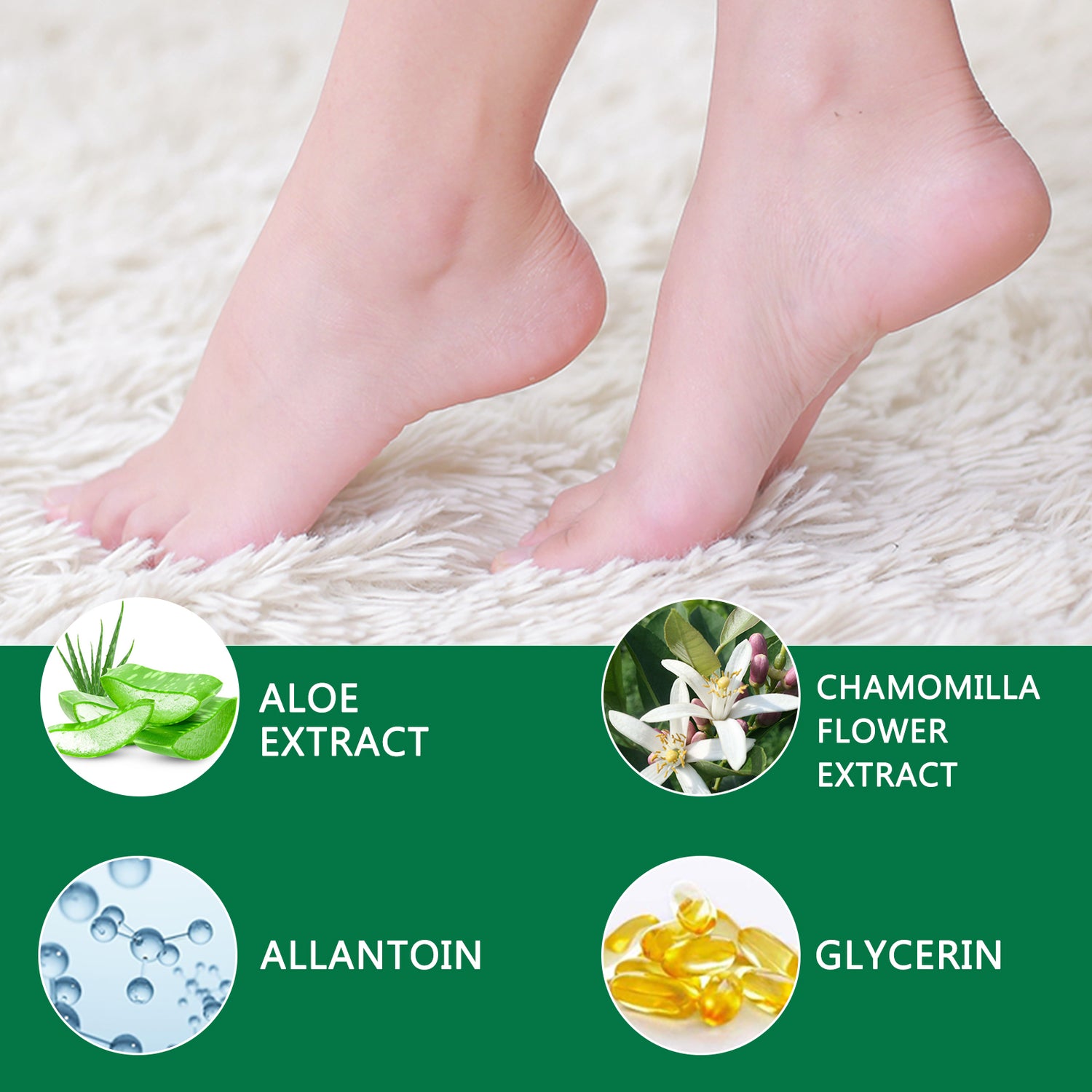 SNIWJWHV Aloe Exfoliating peeling foot mask