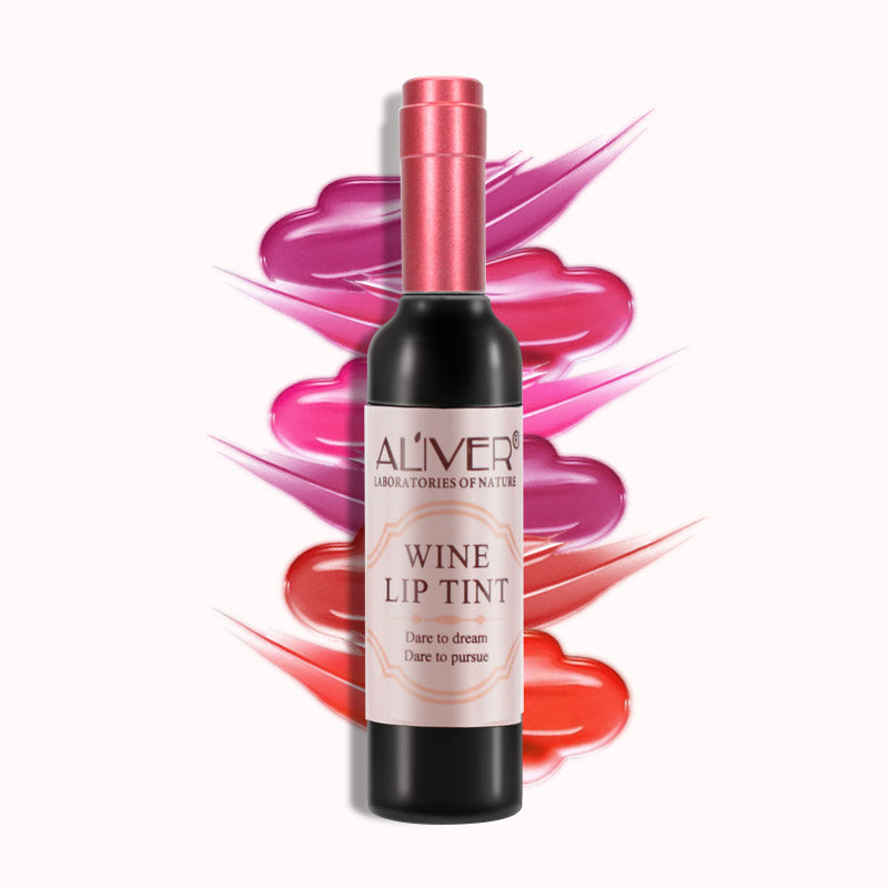 Aliver Wine Lip Tint Wine Lip gloss Waterproof Bottle Style 6 Color/Set